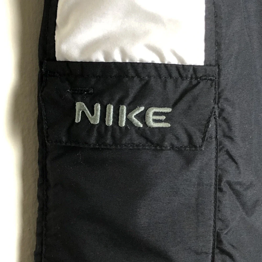 Vintage Nike Full Zip Lined Windbreaker Track Jacket & Pants Black Men's Sz L